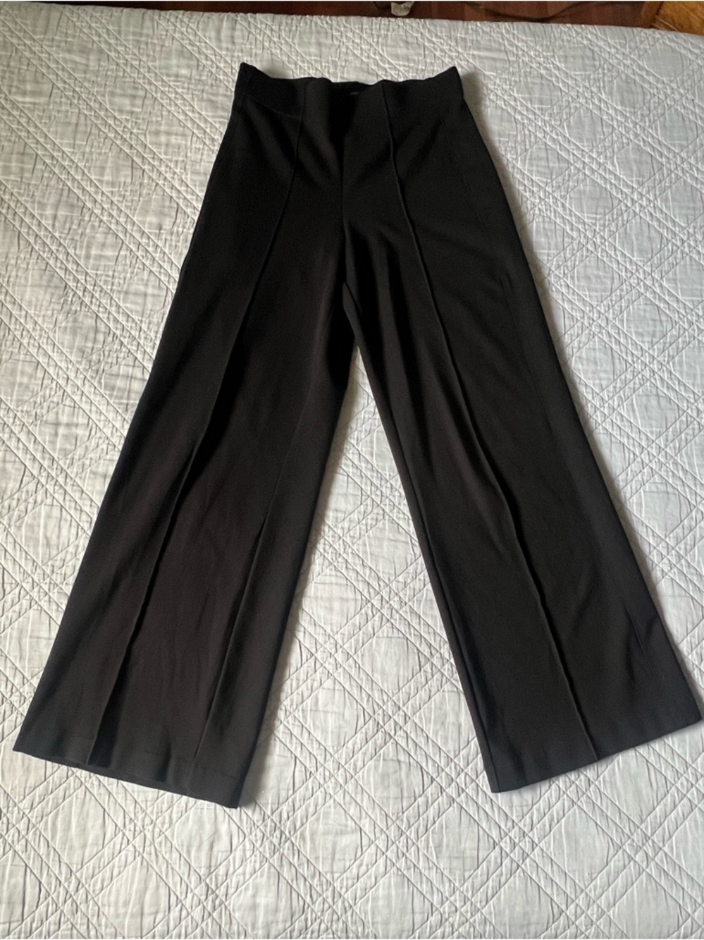 Jones New York Black Wide-Leg Pull on Pants, Size Small